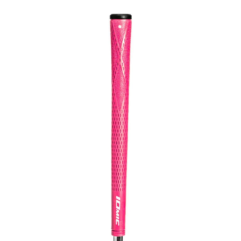 TPE golf club grip showing colour options including pink, red, blue, white, and black variations