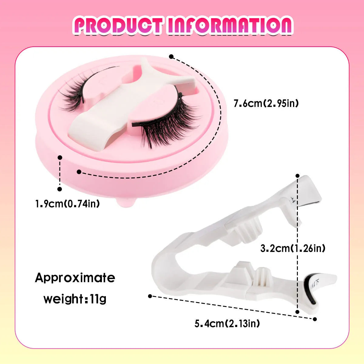 Reusable waterproof false eyelashes with natural thick style and glue-free strip