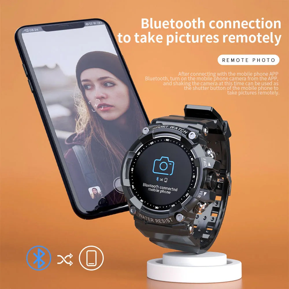 ATTACK 3 IP67 waterproof smart Bluetooth sports watch with round screen on wrist