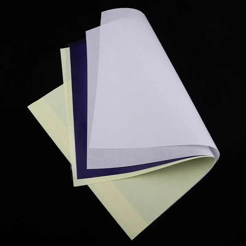 A4 tattoo transfer paper pack with transfer paste gel for quadruple copy hand drawing and machine conversion tattooing