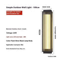 Stainless steel outdoor wall lamp waterproof for garden courtyard lighting