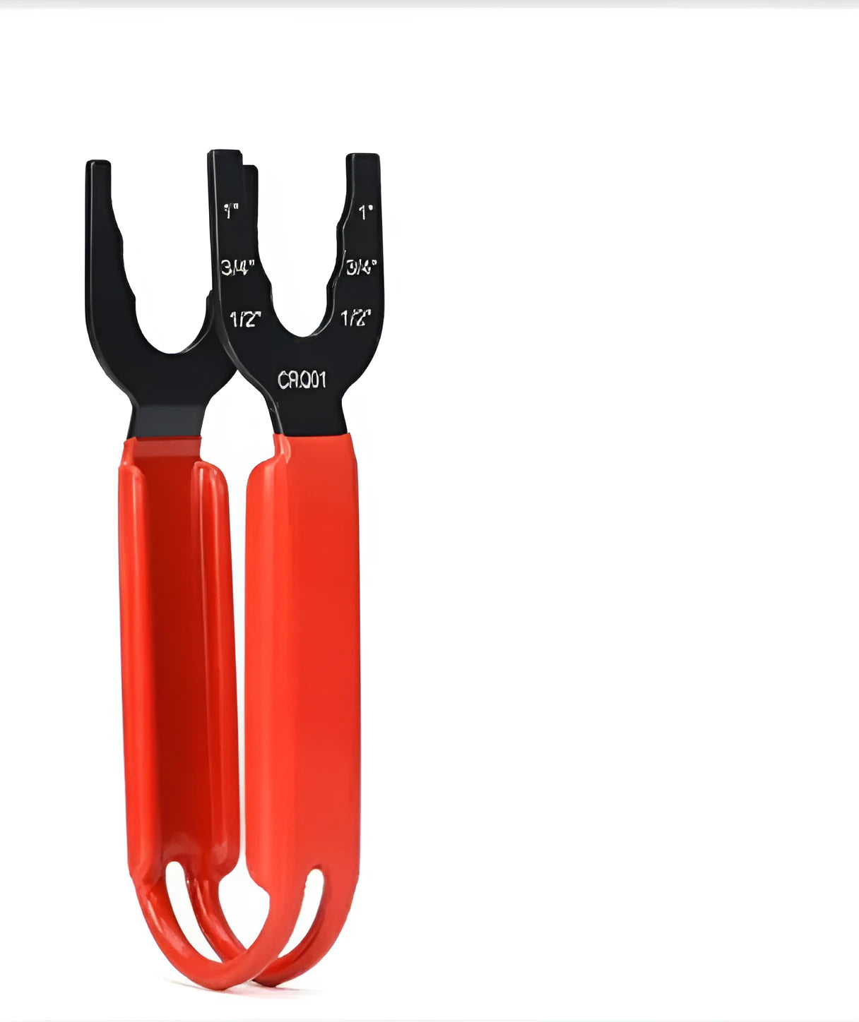 Orange cast iron adjustable pipe wrench with steel jaws, 25.4cm long.