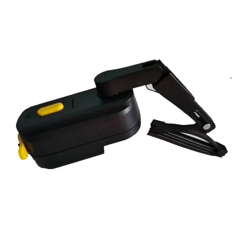 Black plastic 800mA motorcycle helmet wiper motor with 65mm blade, model TZ-HW065.