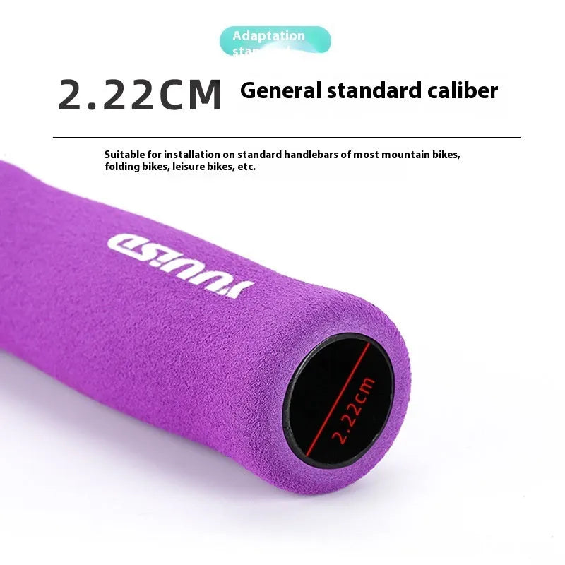 Ultra-light 41g sponge mountain bike handlebar grip covers in black, purple and biange colours