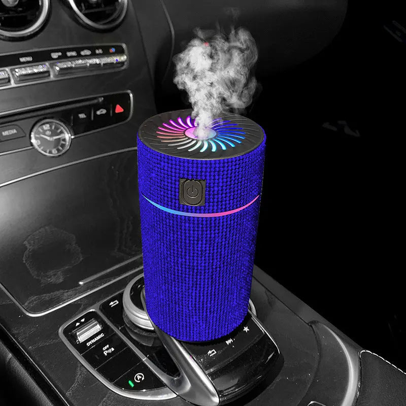 Car mounted air purification humidifier in various colours with USB power connection