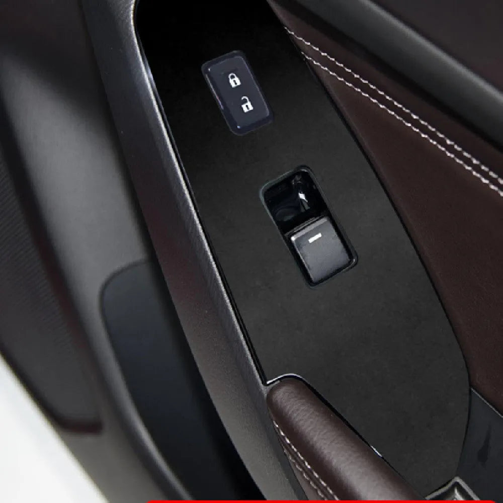 Four TPU protective films for car door control panel glass switches on 2014-2019 vehicles