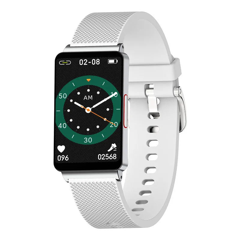 Blood Glucose Smart Bracelet with touch screen and TPU strap in black, gold, or silver colours