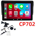 7-inch wireless CarPlay car display with suction cup mount on a dashboard