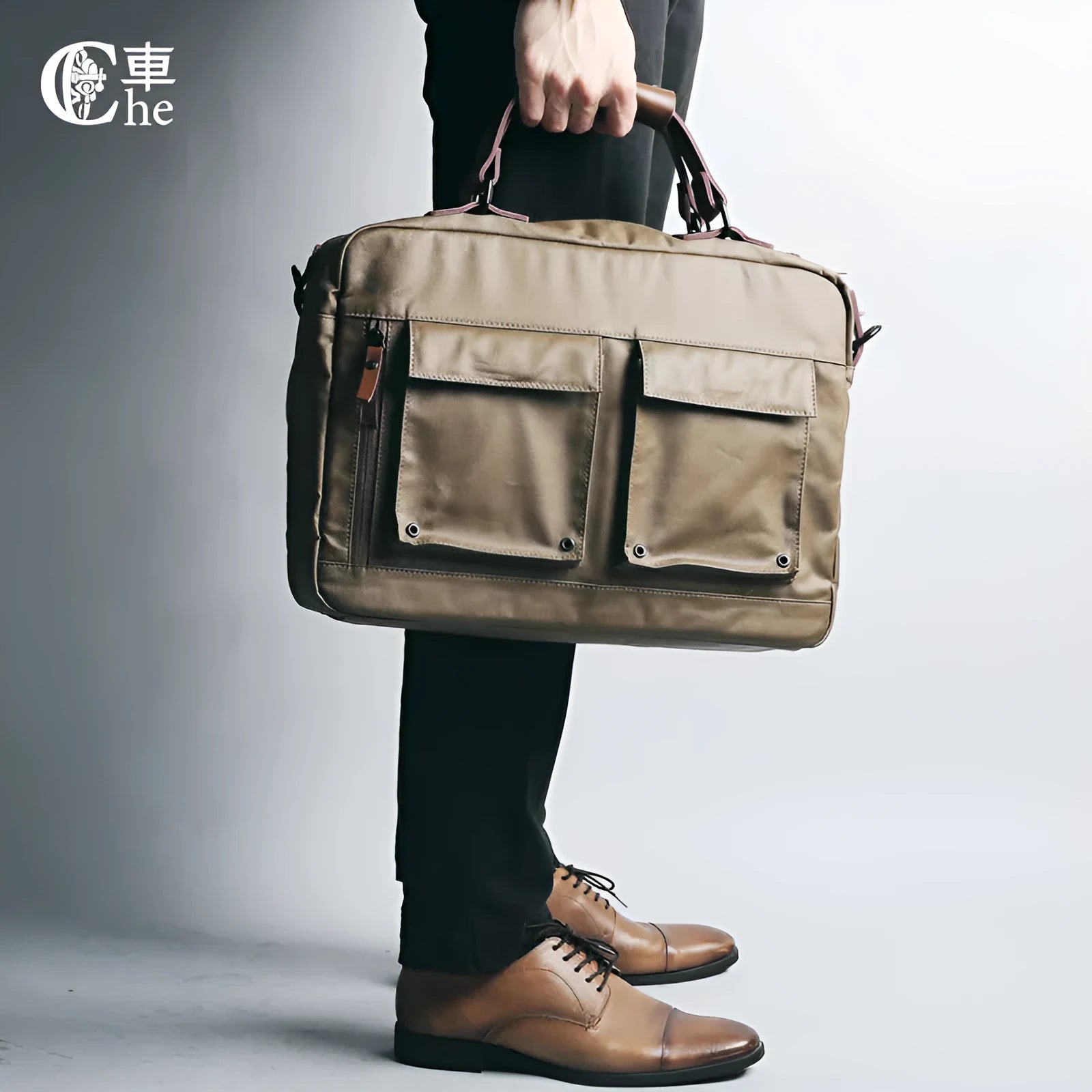 Dpark black single shoulder laptop bag for 14-inch or 15-inch business laptops