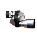 Compact silver aluminium alloy 8x20 pocket monocular telescope with lens caps, on a canvas bag with cleaning cloth.