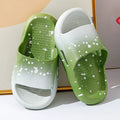 Children's gradient colour PVC slippers with non-slip sole showing European and American styling