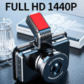 3-inch HD car DVR dashboard camera with dual lens recording system showing front and rear camera placement