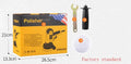 Yellow automotive polishing machine with 125mm disc diameter and copper metal plastic construction