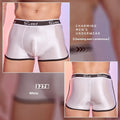 Men's nylon boxer shorts in free size available in black white and sapphire blue colours