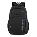 Street trend nylon backpack in black with breathable shoulder straps and multiple internal compartments