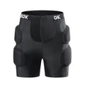 Black hip pad protection pants with NBR padding for roller skating and skateboard safety