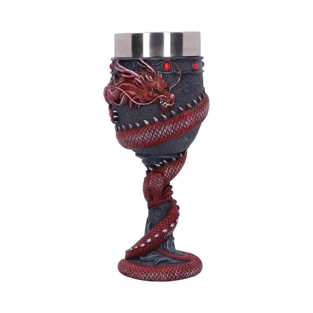 金色3D龙纹不锈钢红酒杯，容量200ml，复古风格设计