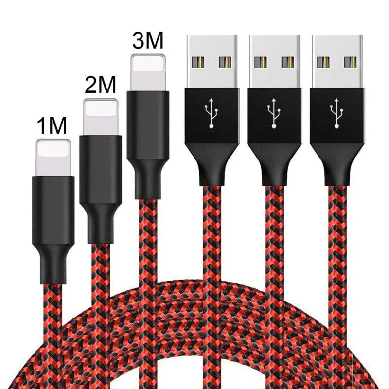 Braided micro USB charging cable for Android phones in black with colour accents