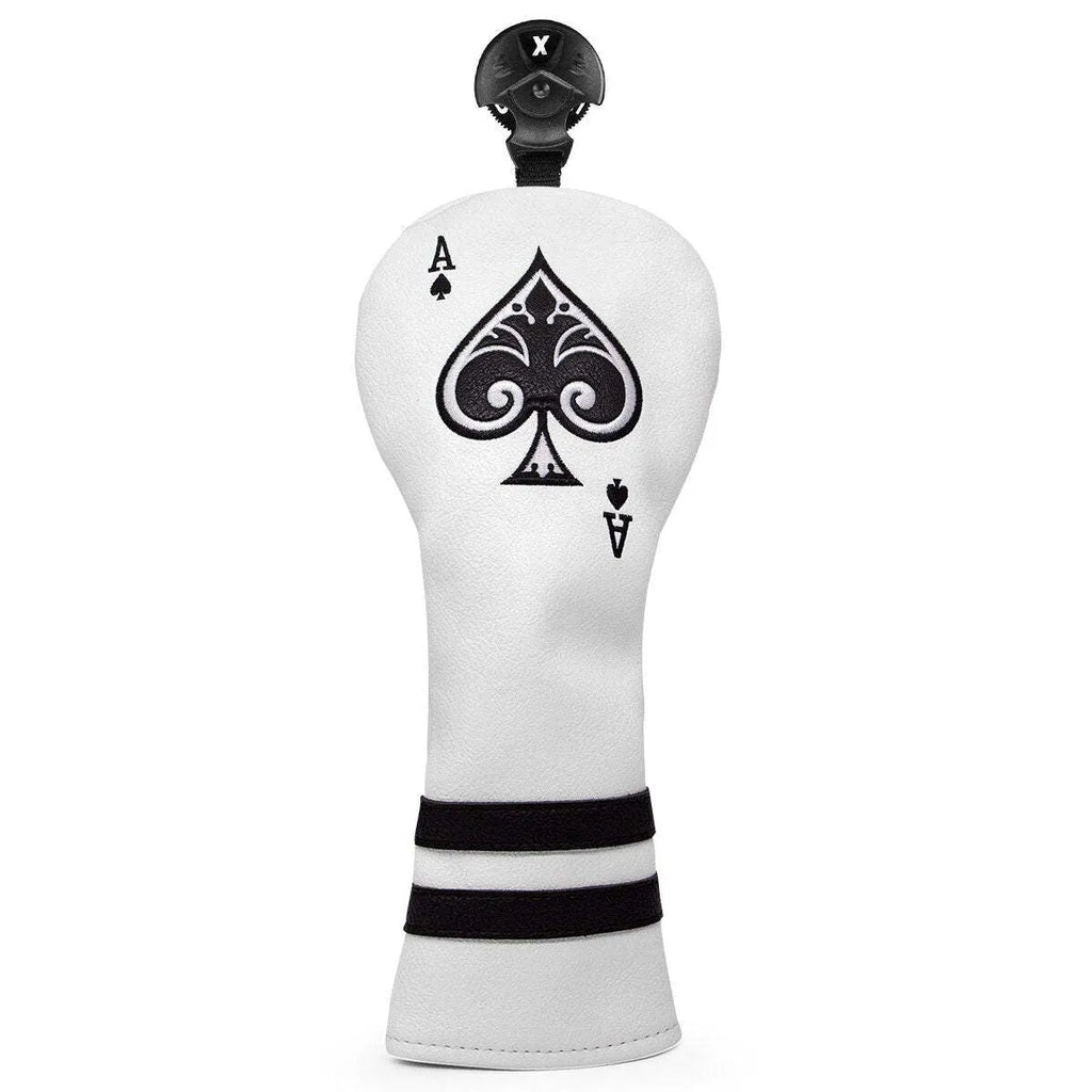 PU leather golf putter sleeve shown in available colours for club head protection
