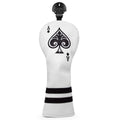 PU leather golf putter sleeve shown in available colours for club head protection