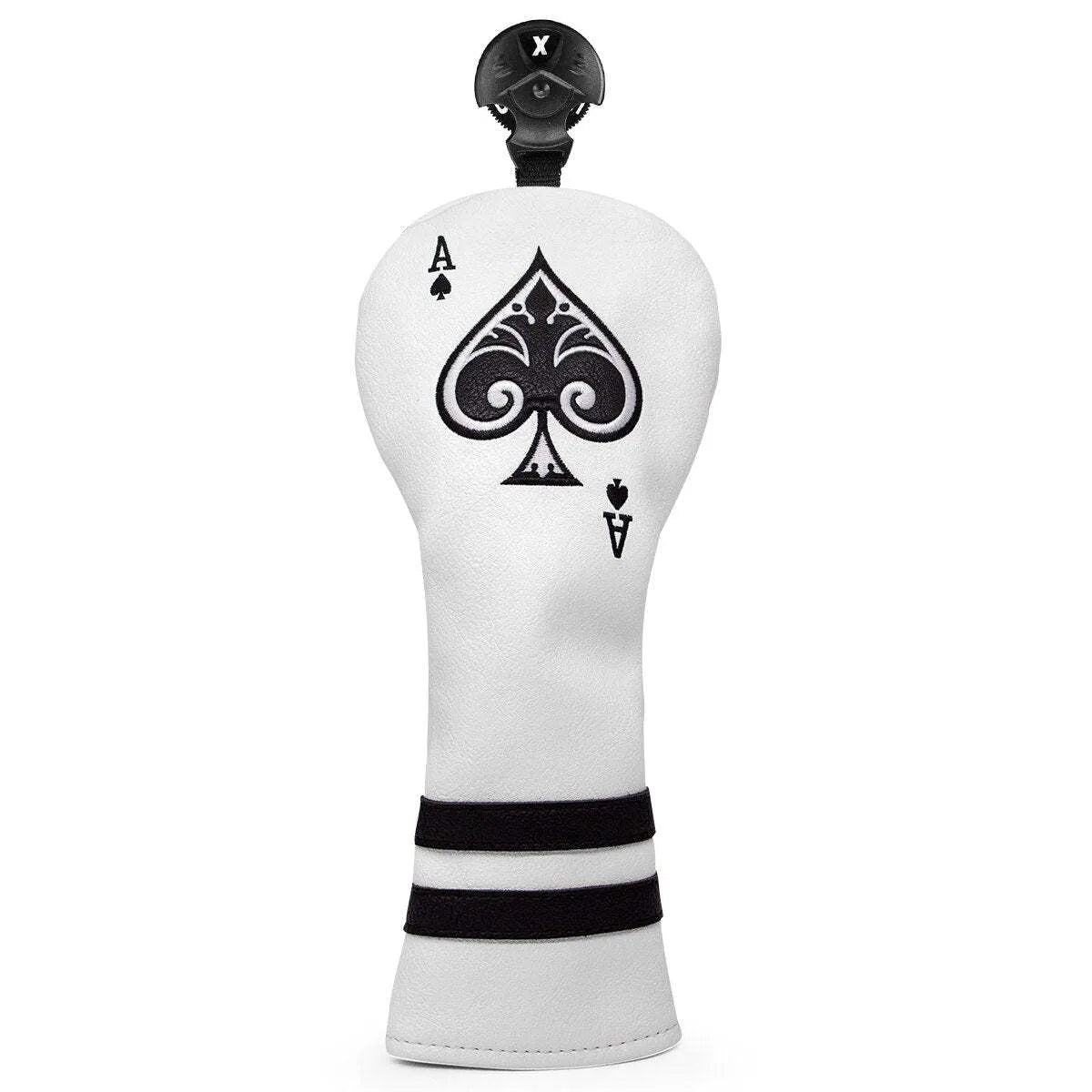 PU leather golf putter sleeve shown in available colours for club head protection