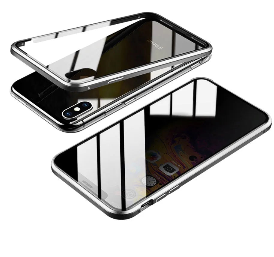 Anti-spy clamshell phone case in six colours for iPhone models