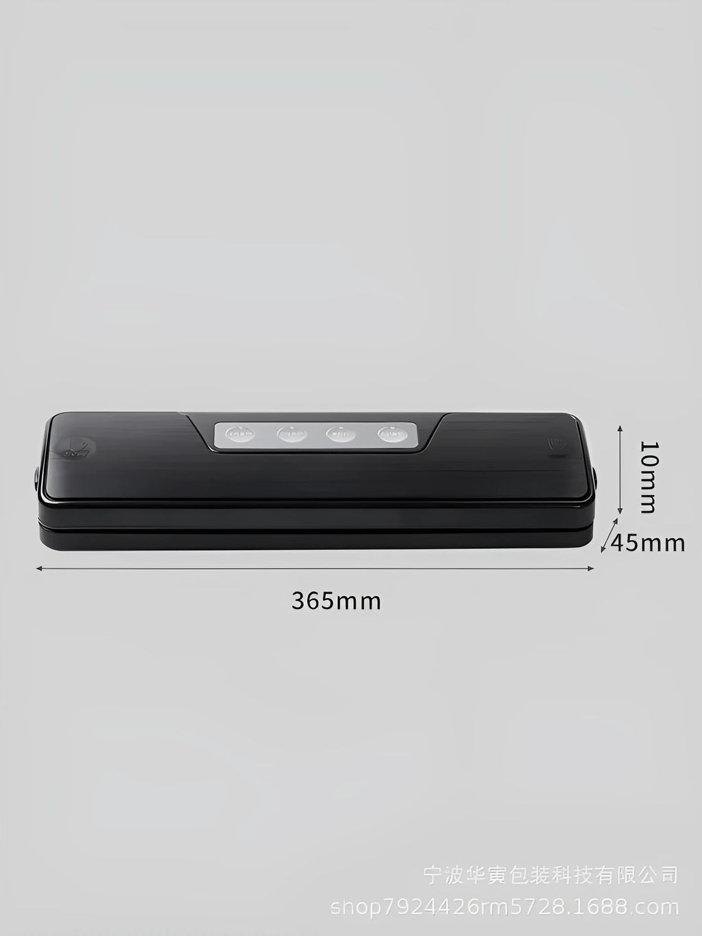 Compact black automatic vacuum sealer machine for household food preservation and item protection