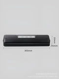 Compact black automatic vacuum sealer machine for household food preservation and item protection
