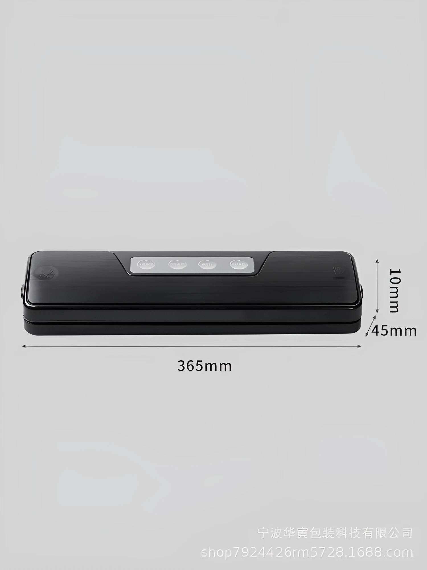 Compact black automatic vacuum sealer machine for household food preservation and item protection