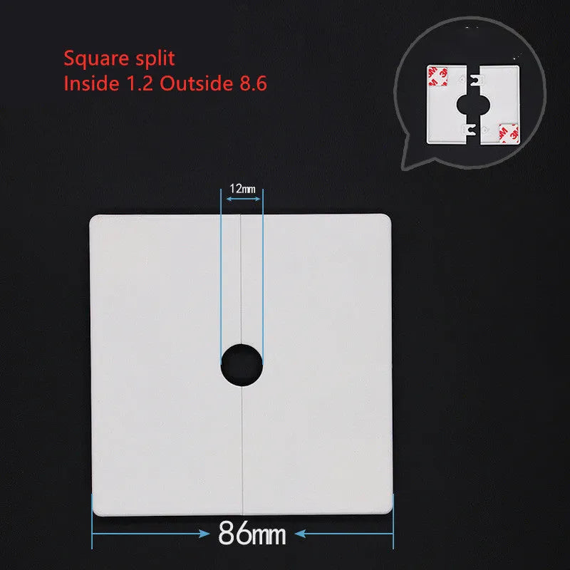 ABS plastic decorative sticker covering rings with 3M adhesive for wall hole concealment