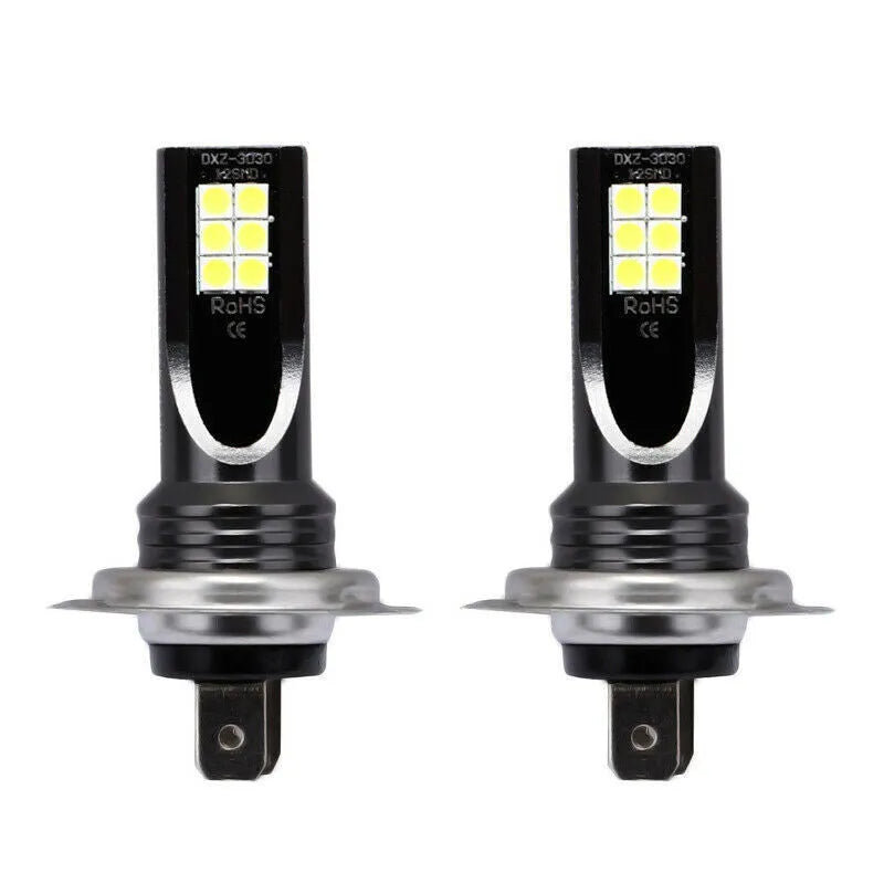 H7 socket 110W LED car fog lights with 12 SMD 3030 beads in aluminium housing