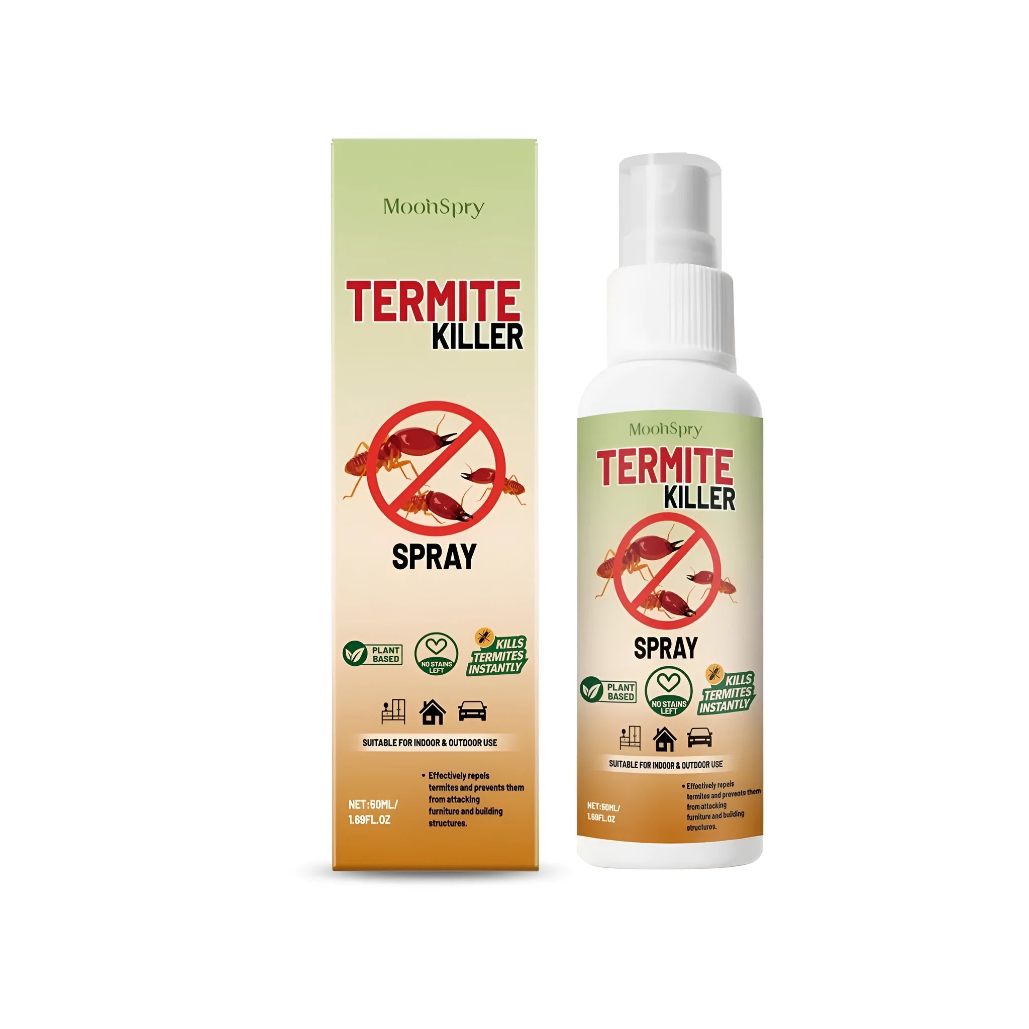 50ml termite killer spray bottle with menthol insect repellent formula for home use
