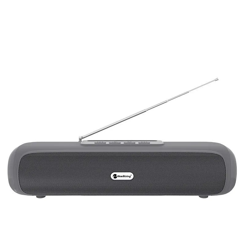 Desktop wireless long strip subwoofer in black, blue, red, or silver grey colour