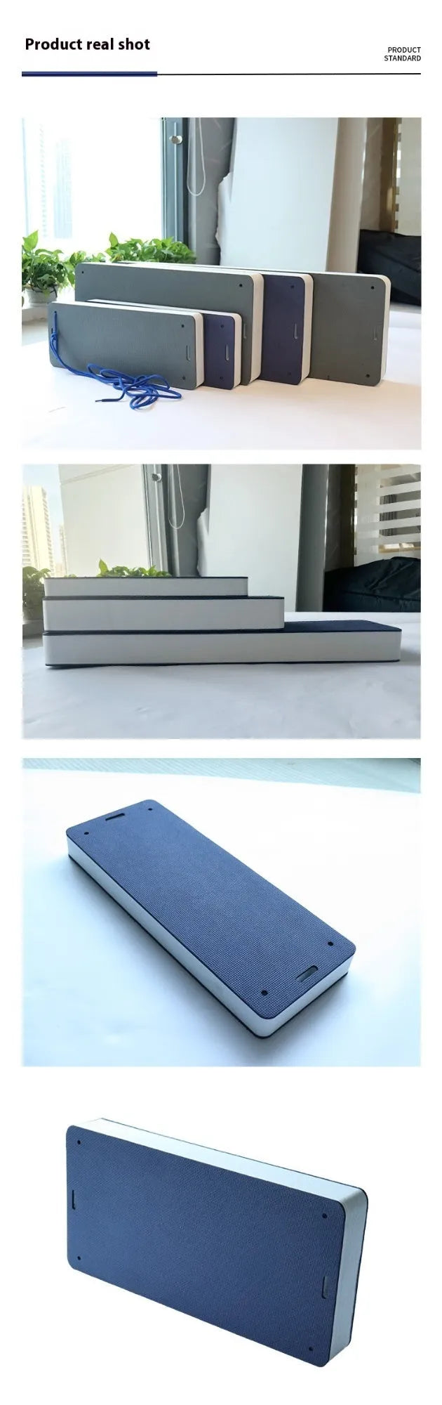 Thickened blue EVA boat fender for marine anti-collision protection.