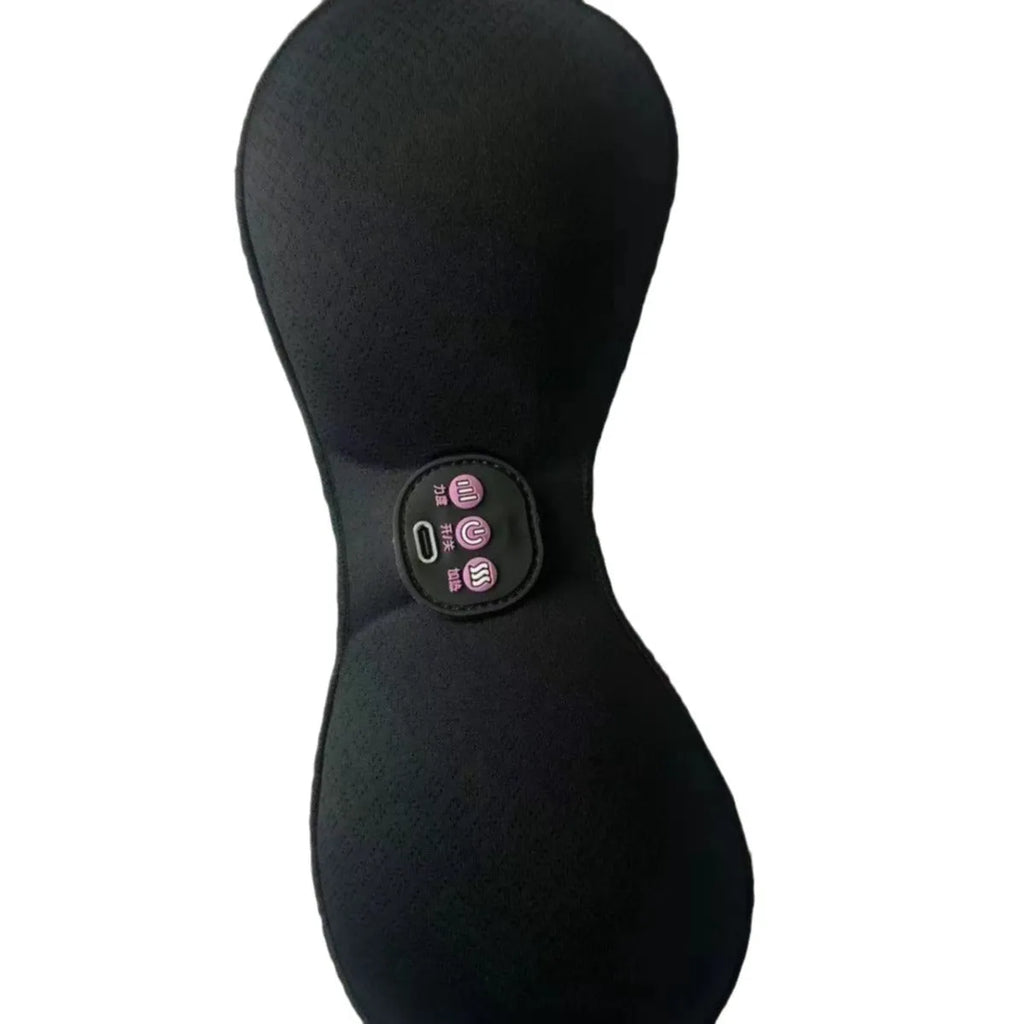 Black electric massage bra inner cushion chest stickers with 3-key English control liner