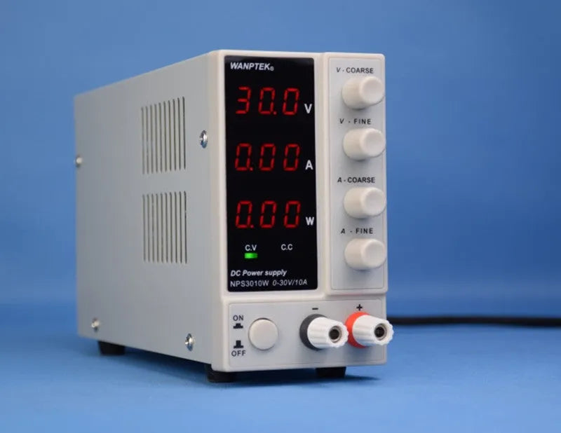 LNPS605W white adjustable DC power supply unit with 0-60V output for electronic repair