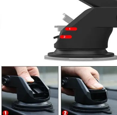 Universal car navigation bracket with telescopic rod for dashboard mounting