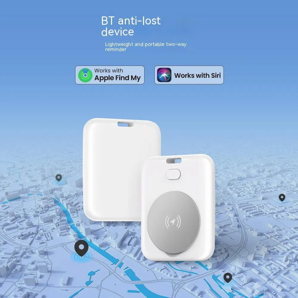 White ABS plastic pet tracking device showing portable attachment method