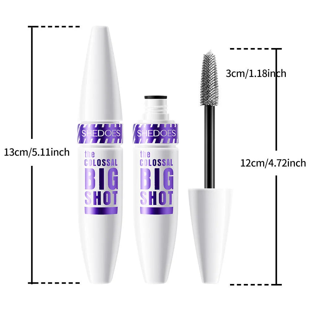 White waterproof mascara in 10ML tube with sweat-proof quick-drying properties for lash curling and shaping