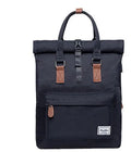 Casual polyester backpack in black, dark grey, or green with 20L capacity and internal computer pocket.