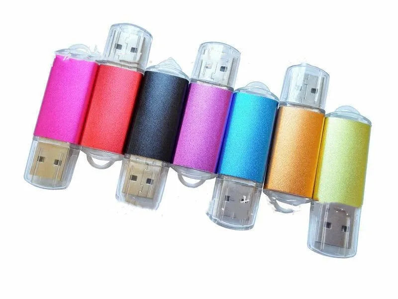 Programmable software encryption USB dongle with metal shell in various colours.