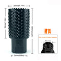 Spherical angle grinder grinding head tool with M10 and M14 thread compatibility for woodworking applications