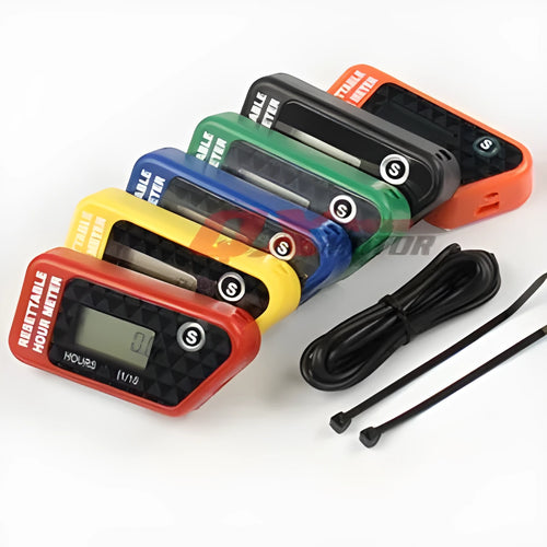 Black YSDS waterproof LCD digital countdown timer with 35mm mounting hole for maintenance reminders.
