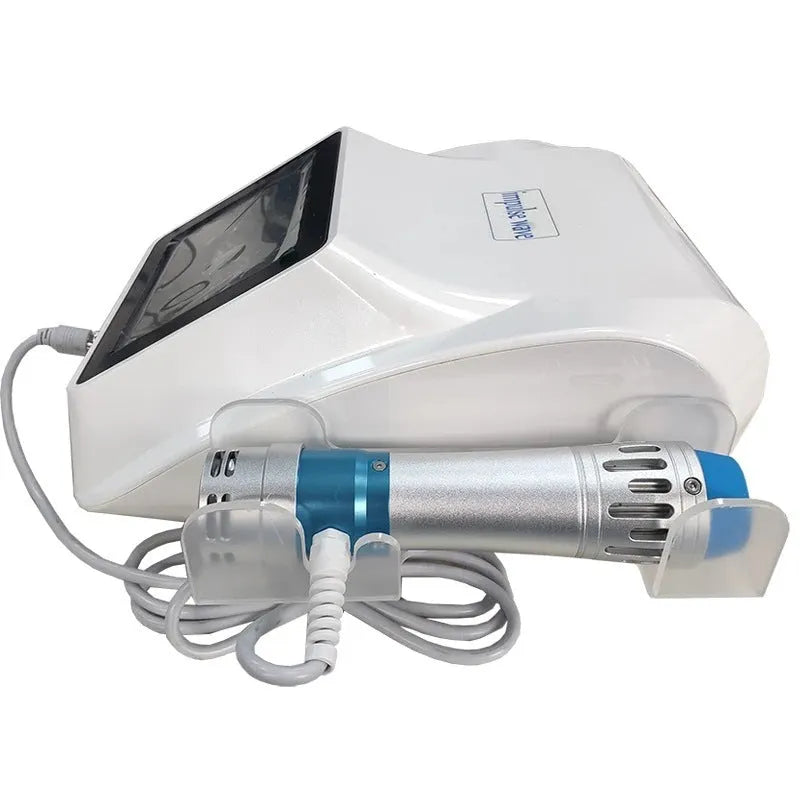 Handheld electromagnetic extracorporeal shock wave physiotherapy instrument with remote control