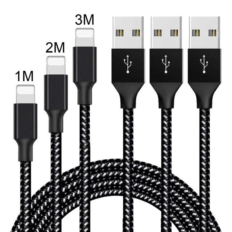 Braided micro USB charging cable for Android phones in black with colour accents