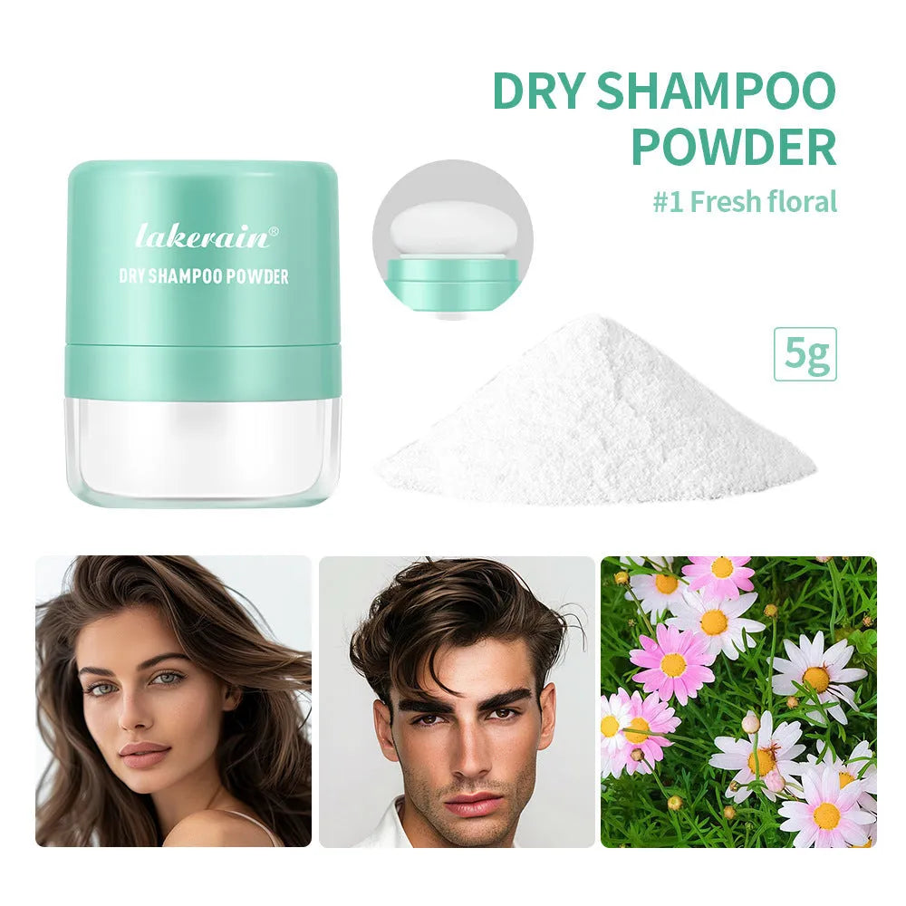 Disposable dry shampoo powder with sponge headband and mirror in 5g size