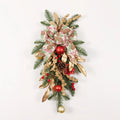 Christmas garland collection showing four plastic decorative designs with optional battery-powered lighting