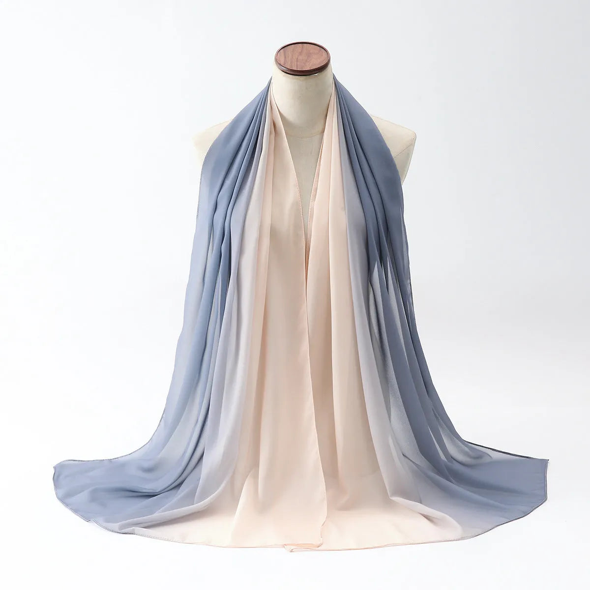 Women's bubble towel texture summer scarf in polyester chiffon showing colour options and 175cm length