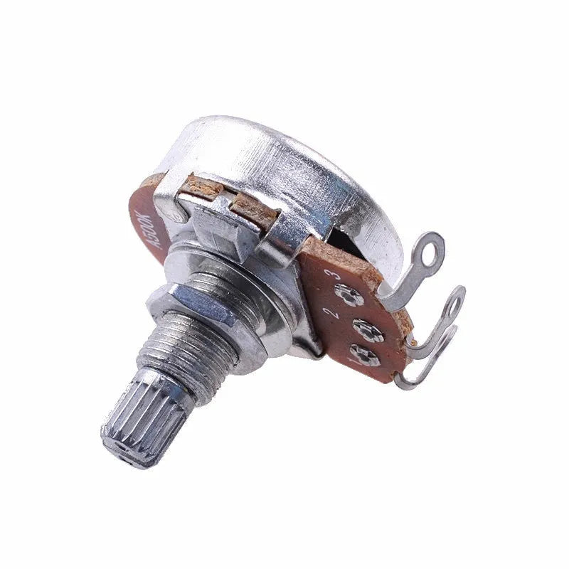 Metal electric guitar potentiometer knob with resistance value markings