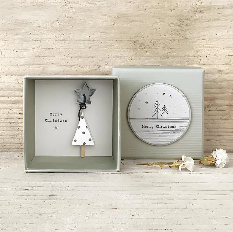 Modern simple style guardian angel resin ornament in a box, gift for friends.